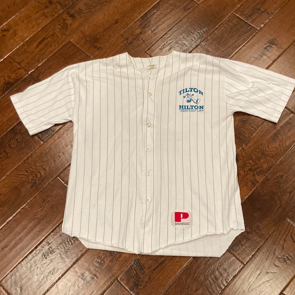 Men’s Follow Me To The Tilton Hilton Indian Lake Ohio Jersey Shirt Size XL USED